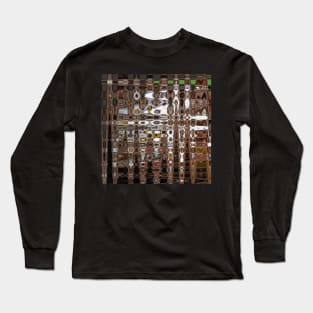 Brown and White intersect Long Sleeve T-Shirt